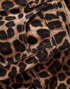 Veronica Beard Taylor Leopard Wide-Leg Jean - Washed Leopard