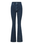 Veronica Beard Beverly Rhinestone Skinny-Flare Jean - Indigo Rinse