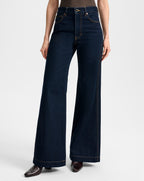 Veronica Beard Kasey Wide-Leg Jean - Indigo Rinse
