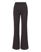 Veronica Beard Yadira Kick-Flare Pant Navy/Dark Umber Multi