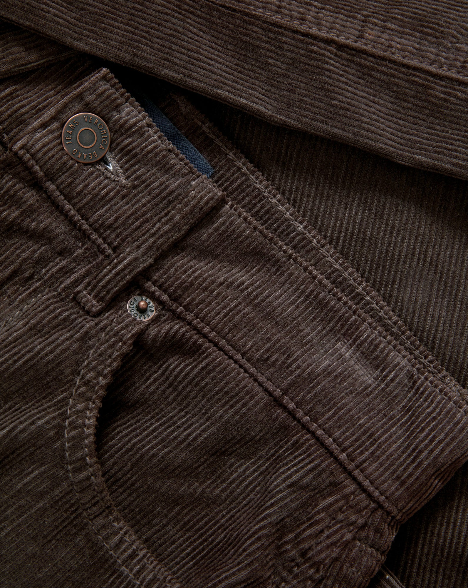 Taylor Corduroy Wide-Leg Pant in Dark Brown | Veronica Beard