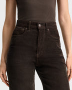 Veronica Beard Taylor Corduroy Wide-Leg Pant - Dark Umber