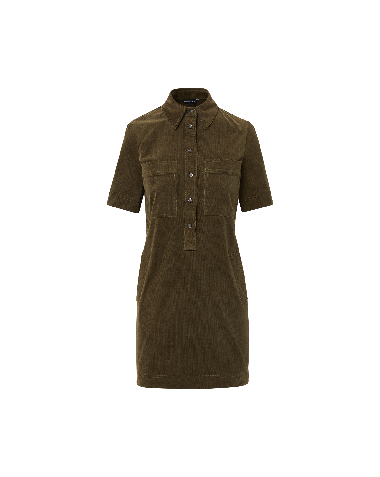 Koulis Mini Shirtdress in Green Corduroy Cypress | Veronica Beard Koulis Mini Shirtdress in Green Corduroy Cypress | Veronica Beard