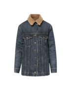 Veronica Beard Donna Sherpa Denim Jacket City Lights