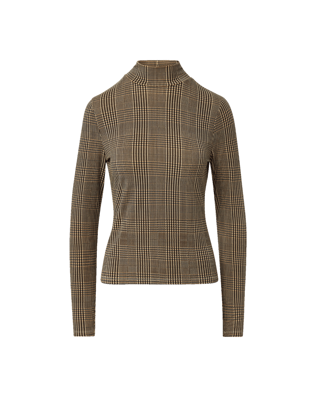 Veronica Beard Nate Mock-Neck Top - Dark Acorn Multi