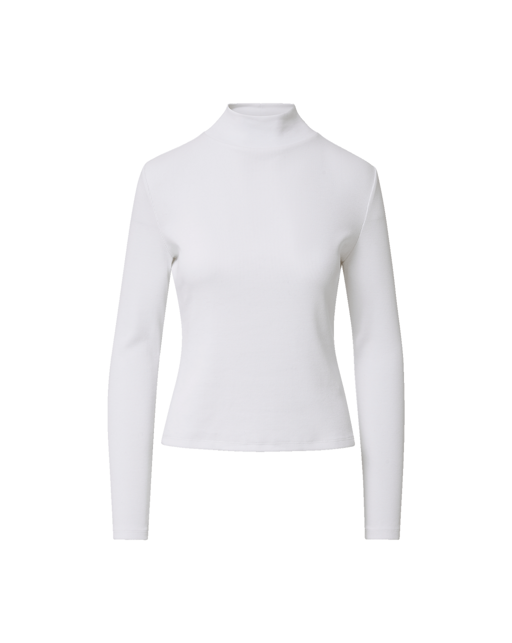 Nate Mock-Neck Top in White | Veronica Beard