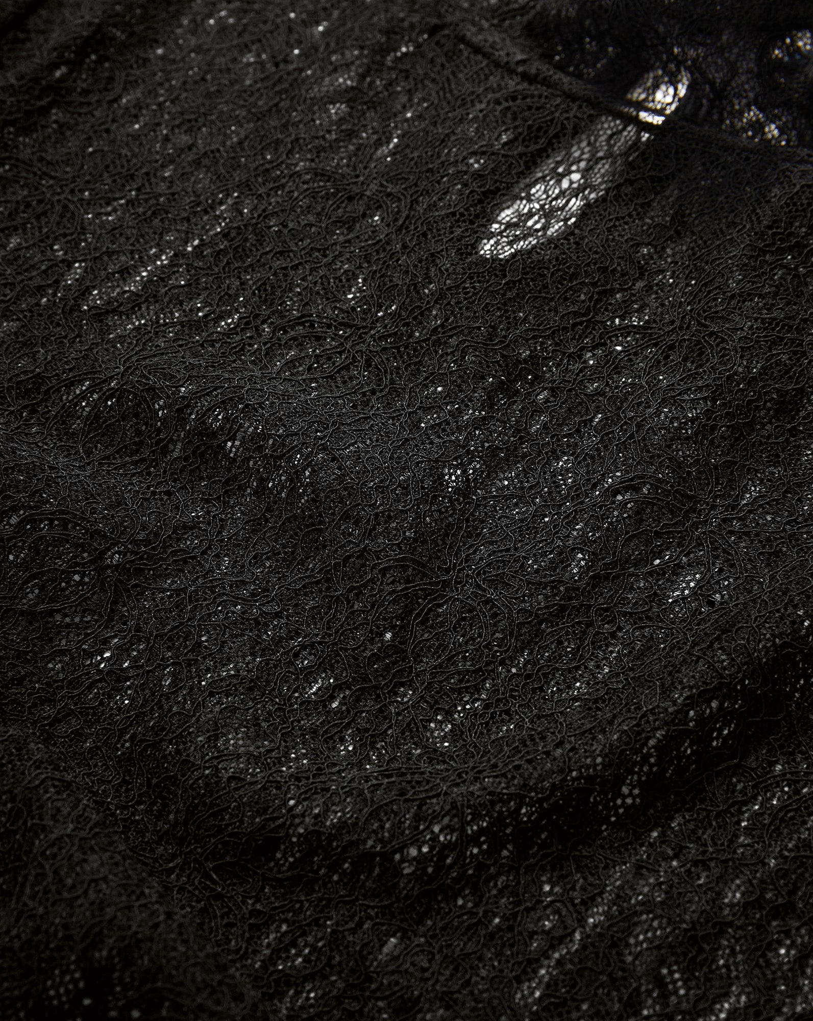 Nate Lace Mock-Neck Top in Black Lace | Veronica Beard