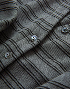 Veronica Beard Dilia Striped Button-Down T-Shirt - Heather Grey/Black