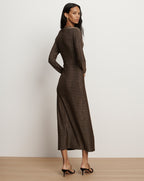 Veronica Beard Neomie Metallic Midi Dress - Gold