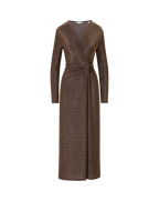 Veronica Beard Neomie Metallic Midi Dress - Gold
