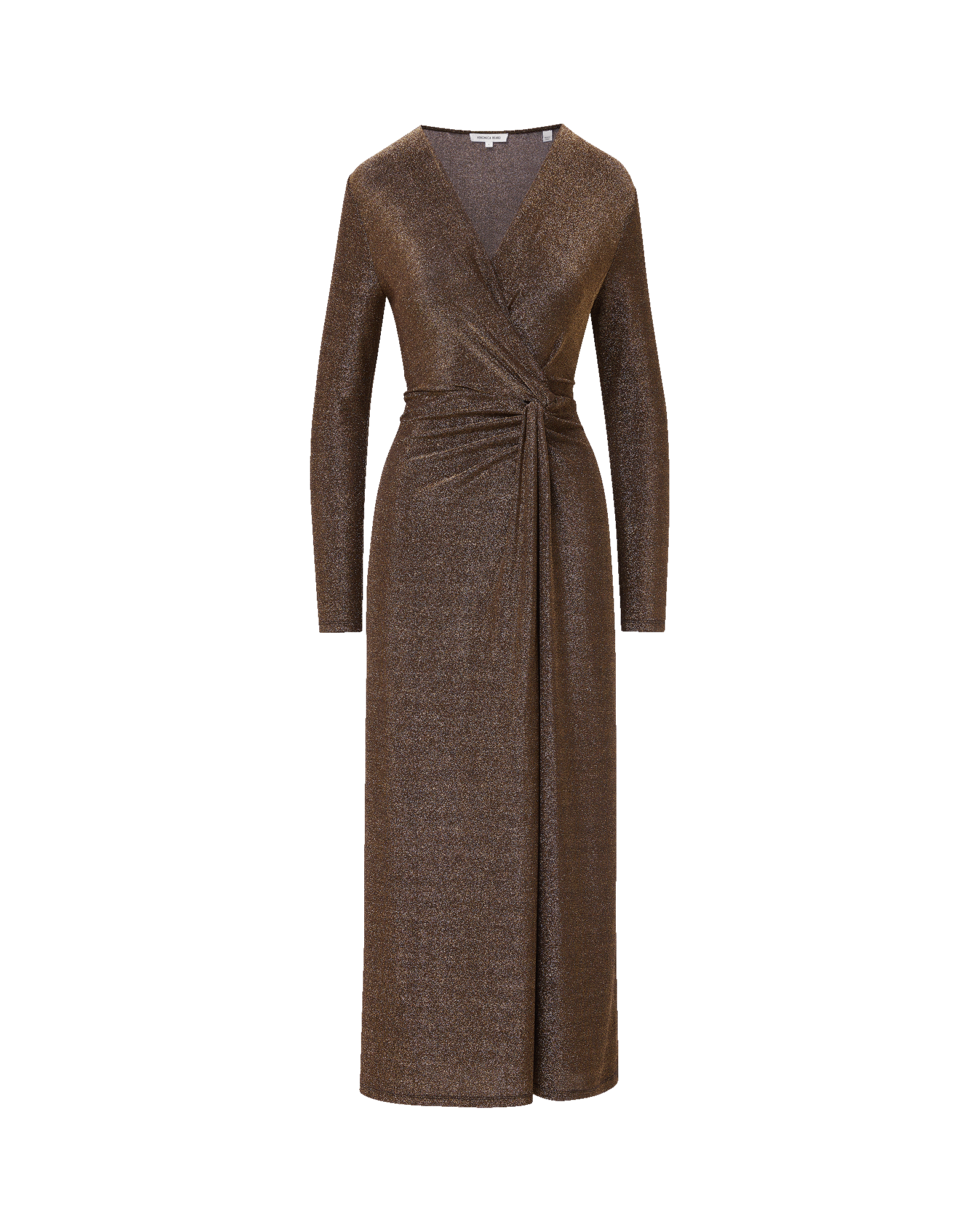 Neomie Metallic Midi Dress in Gold | Veronica Beard