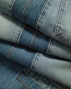 Veronica Beard Taylor Color-Block Wide-Leg Jean - Cloudy Colorblock