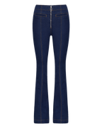 Veronica Beard Beverly Skinny-Flare Trouser Jean - Indigo Rinse
