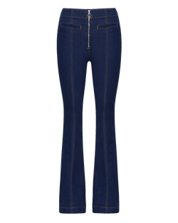 Veronica Beard Beverly Skinny-Flare Trouser Jean - Indigo Rinse