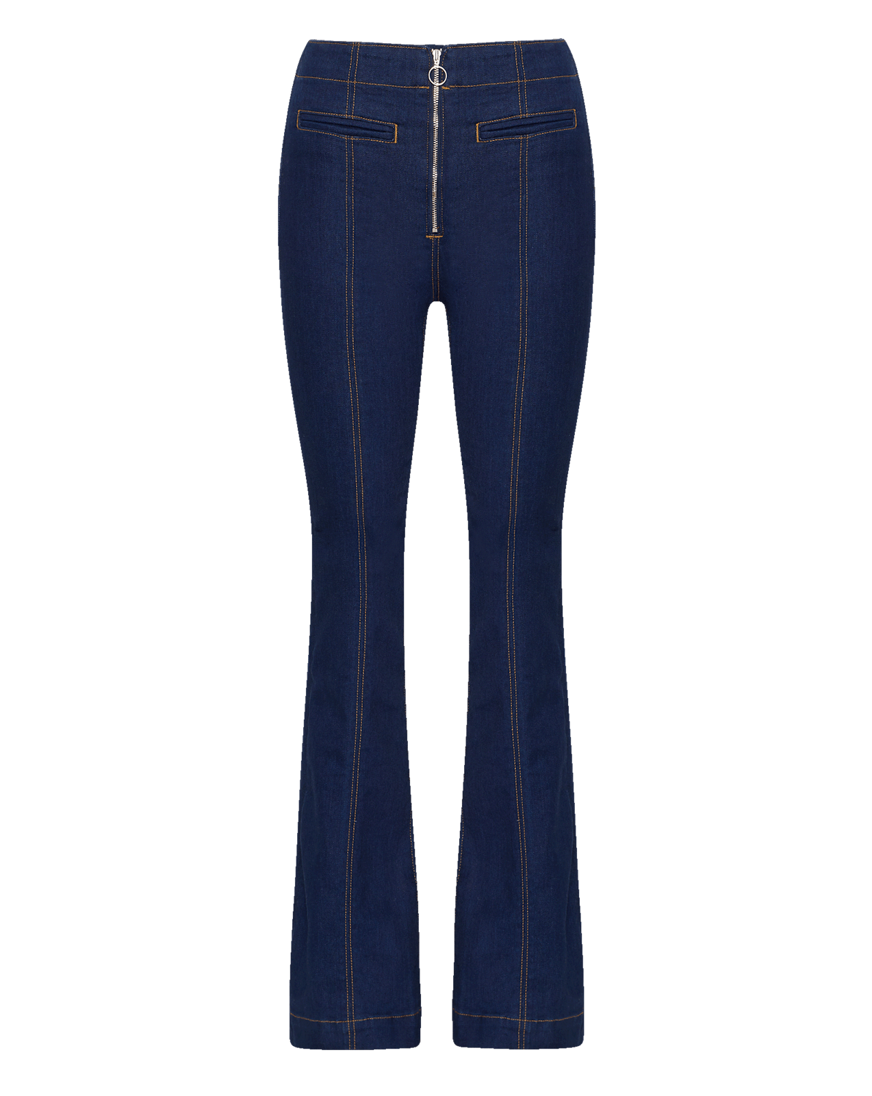 Beverly Skinny-Flare Trouser Jean in Indigo Rinse | Veronica Beard