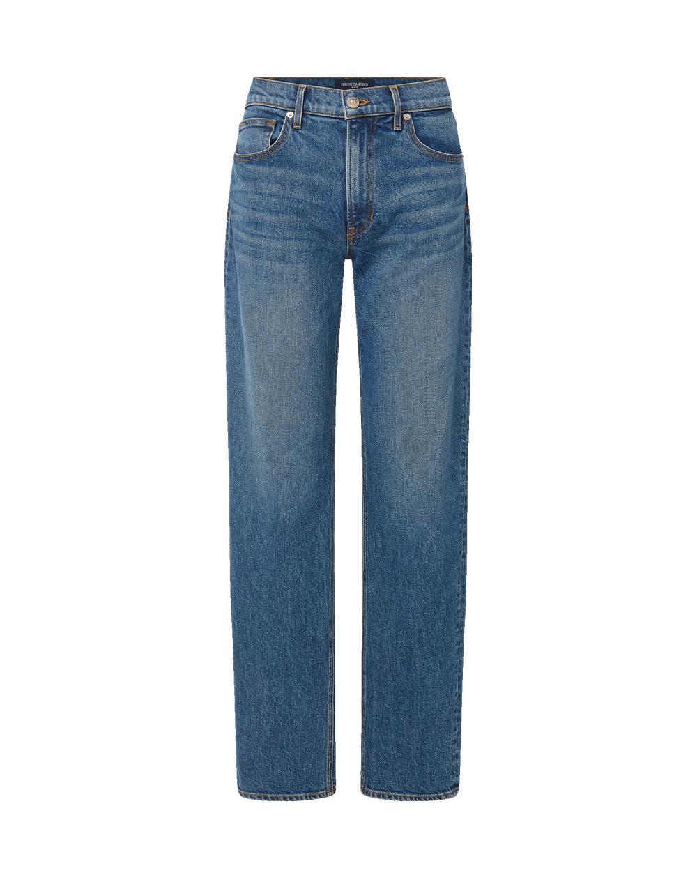 Veronica Beard Blue denim straight-leg jeans.