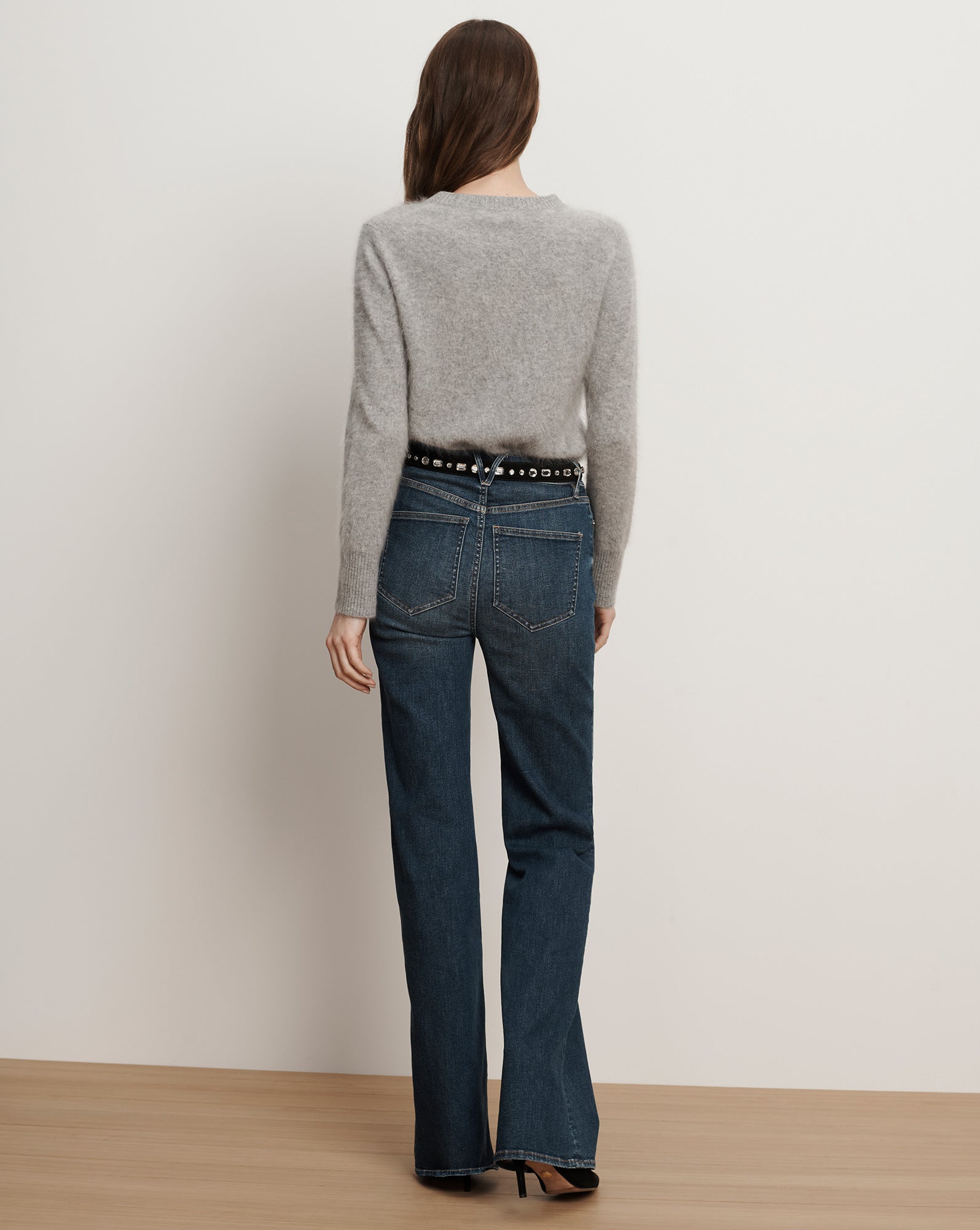 Veronica Beard Crosbie Slim Wide-Leg Jean - City Lights