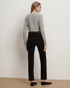 Veronica Beard Leah Straight-Leg Jean - Washed Onyx
