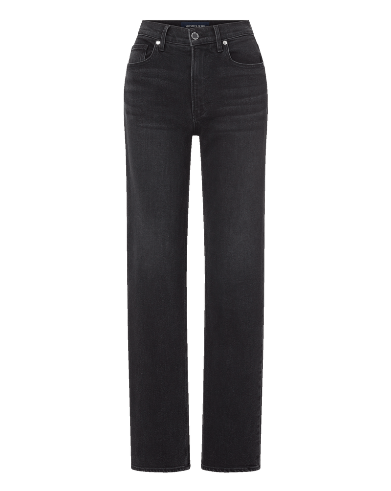 Daniela Embellished Straight-Leg Jean in Washed Black Onyx