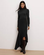 Veronica Beard Thalissa Handkerchief Dress - Black