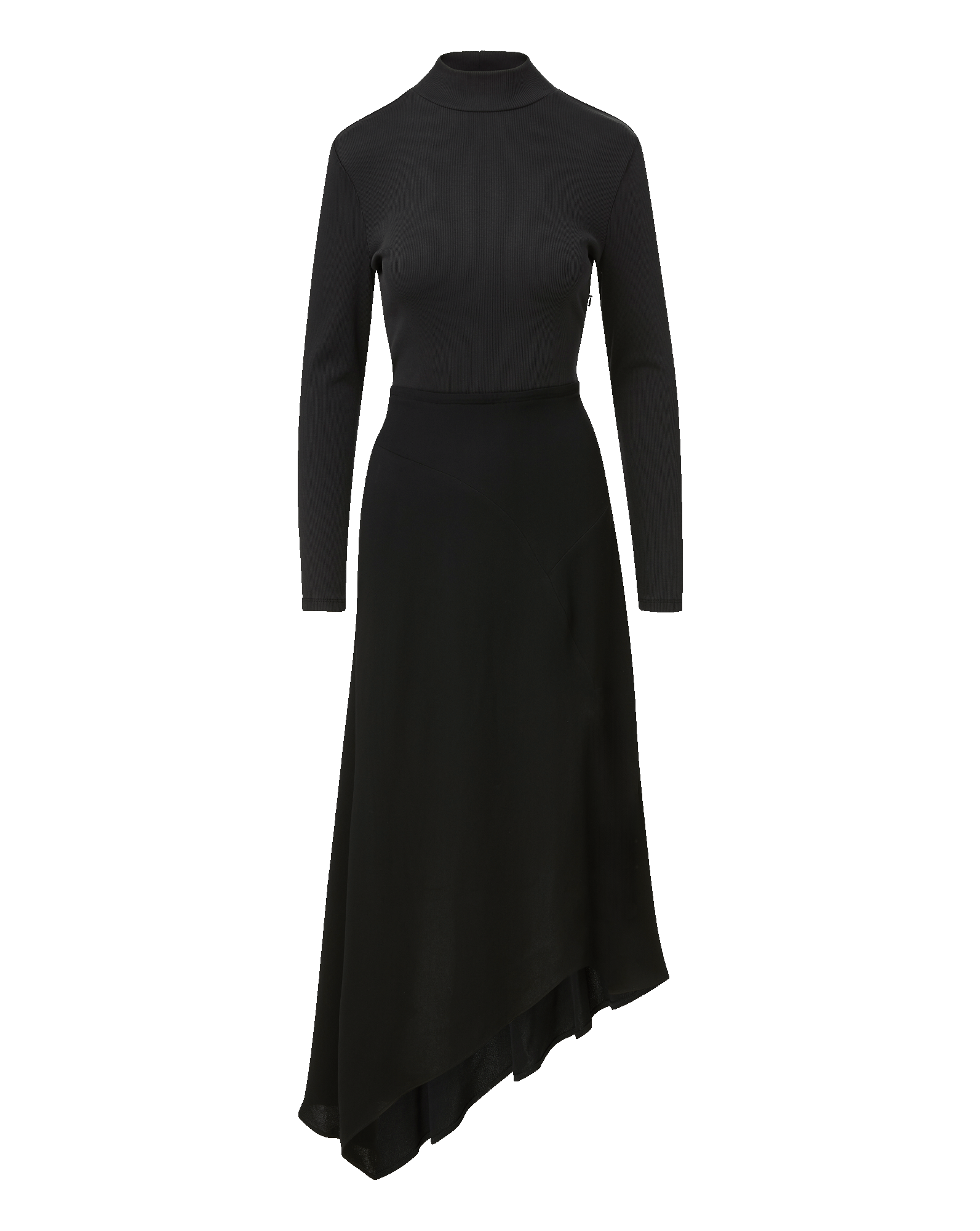 Veronica Beard Thalissa Handkerchief Dress Black
