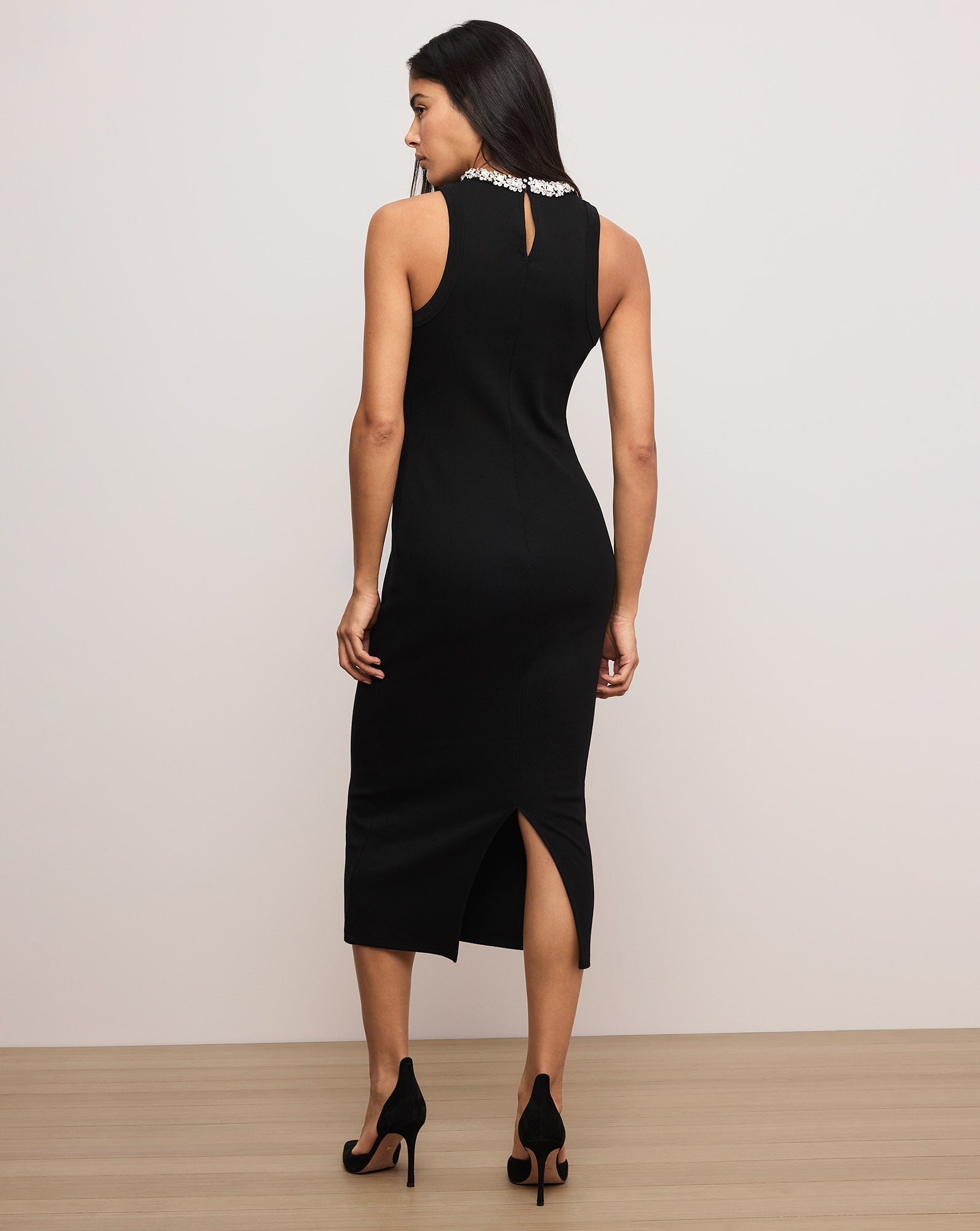 knee length dresses for ladies Jasmin Bead-Embellished Tulle Midi Dress