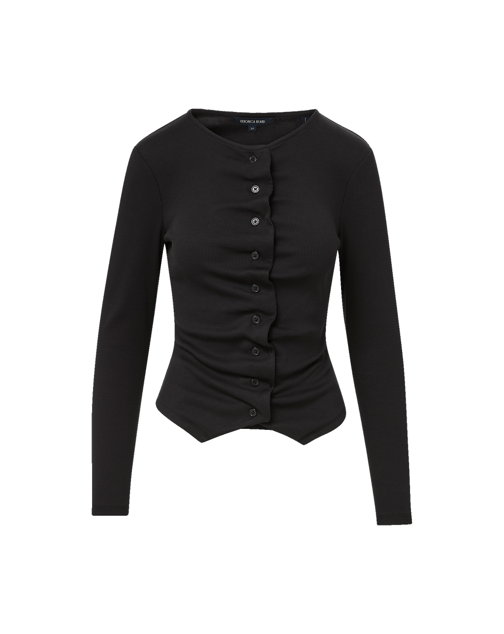 Veronica Beard Jasminah Button-Front Top - Black