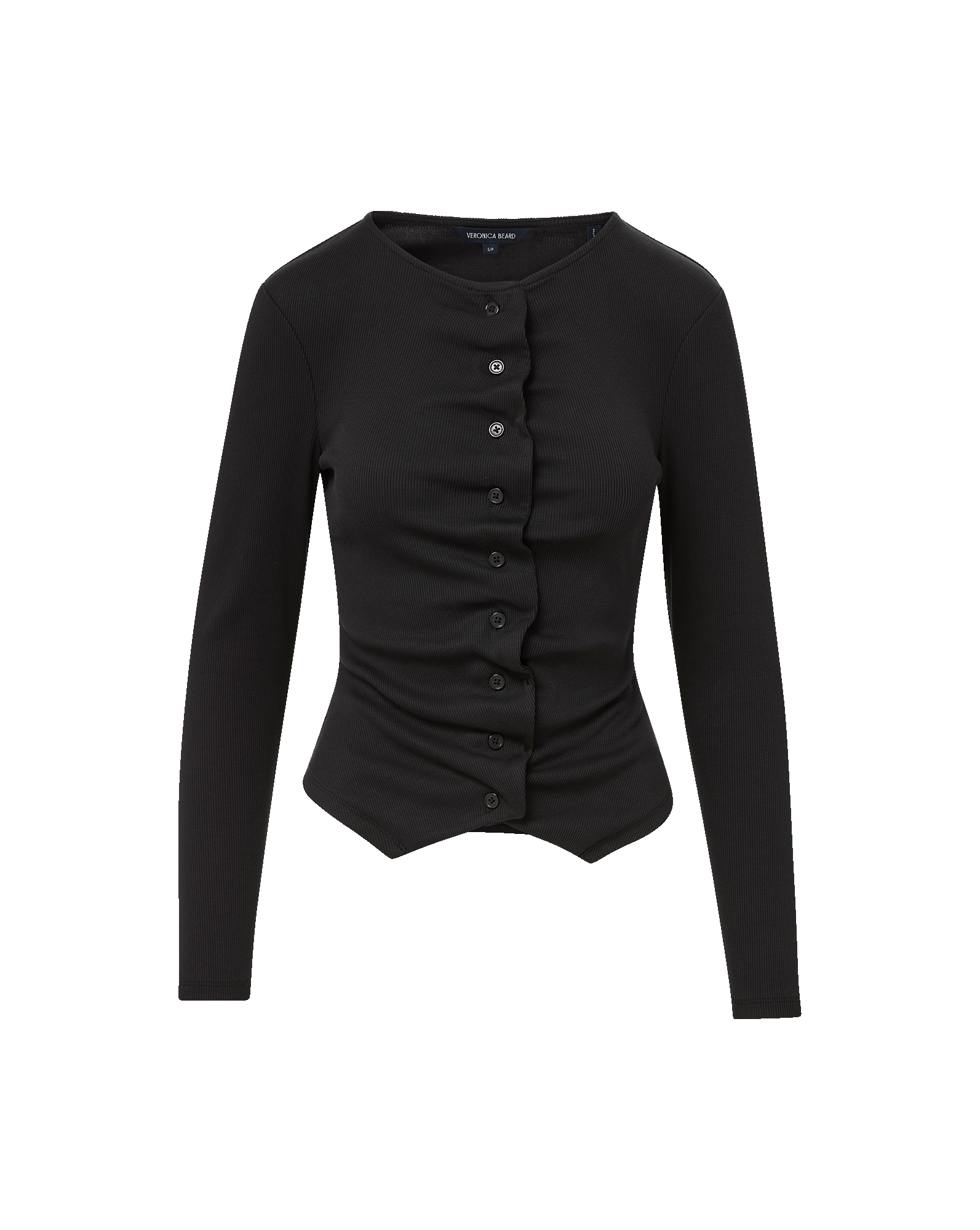 Veronica Beard Jasminah Button-Front Top - Black