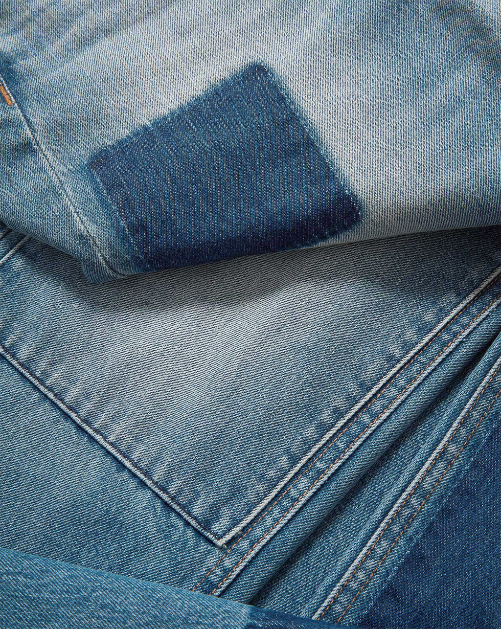 Veronica Beard Dylan Patchwork Straight-Leg Jean - Time Lapse