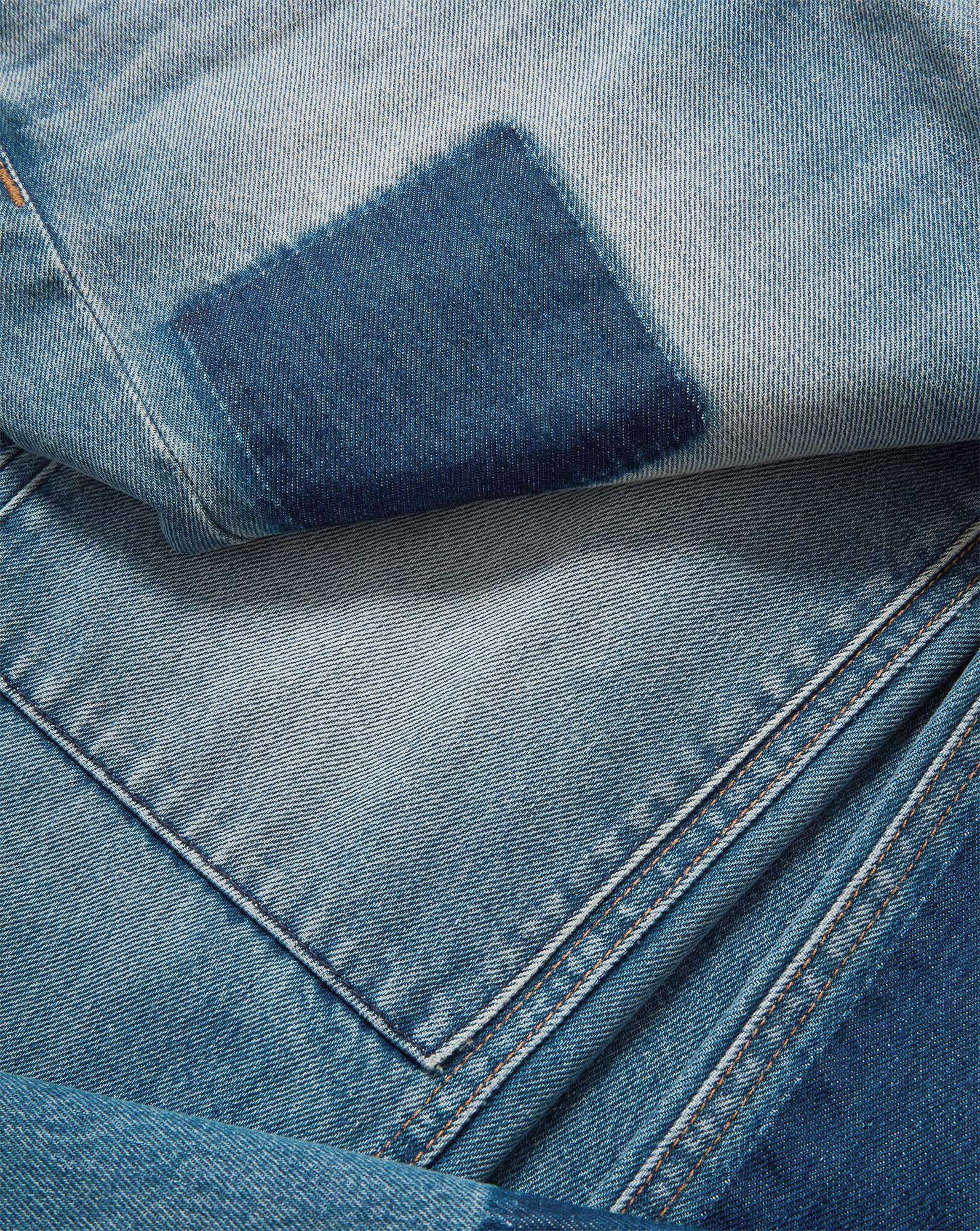Veronica Beard Dylan Patchwork Straight-Leg Jean - Time Lapse