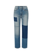 Veronica Beard Dylan Patchwork Straight-Leg Jean - Time Lapse