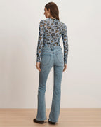 Veronica Beard Beverly Skinny-Flare Jean - Riviera Breeze