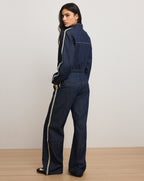 Veronica Beard Gigi Denim Track Jacket - Indigo Rinse