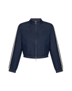 Veronica Beard Gigi Denim Track Jacket - Indigo Rinse