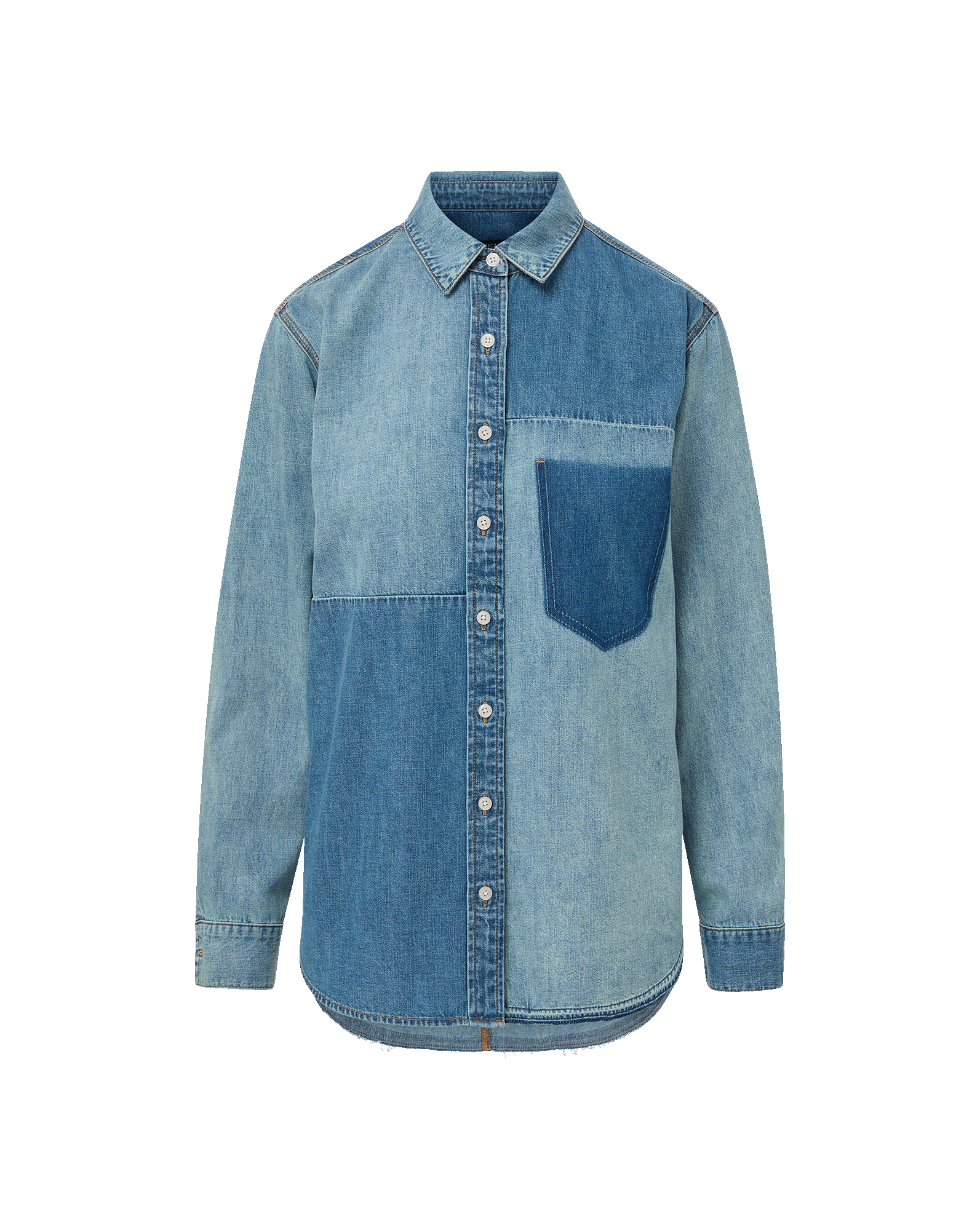 Veronica Beard Dalma Denim Button-Down Shirt | Time Travel | Size 4 Veronica Beard Dalma Denim Button-Down Shirt | Time Travel | Size 4