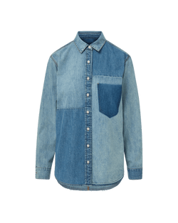 Veronica Beard Dalma Denim Button-Down Shirt - Time Travel