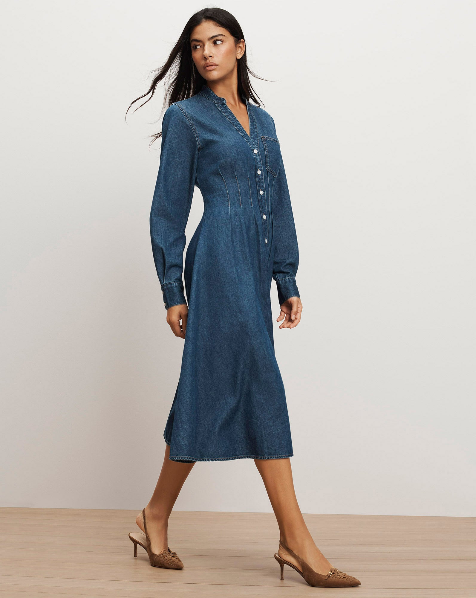 Veronica Beard Arcadia Denim Shirtdress - City Stroll
