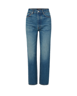 Veronica Beard Blue denim straight-leg jeans.