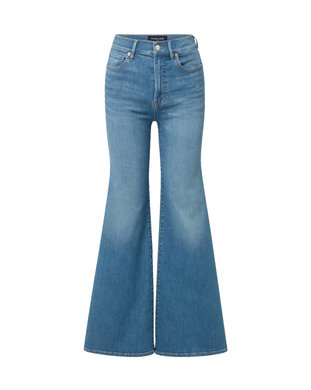 Joplin Flare Jean in Medium Wash Pool Party | Veronica Beard Joplin Flare Jean in Medium Wash Pool Party | Veronica Beard