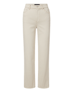 Veronica Beard Leah Straight-Leg Jean - Ecru
