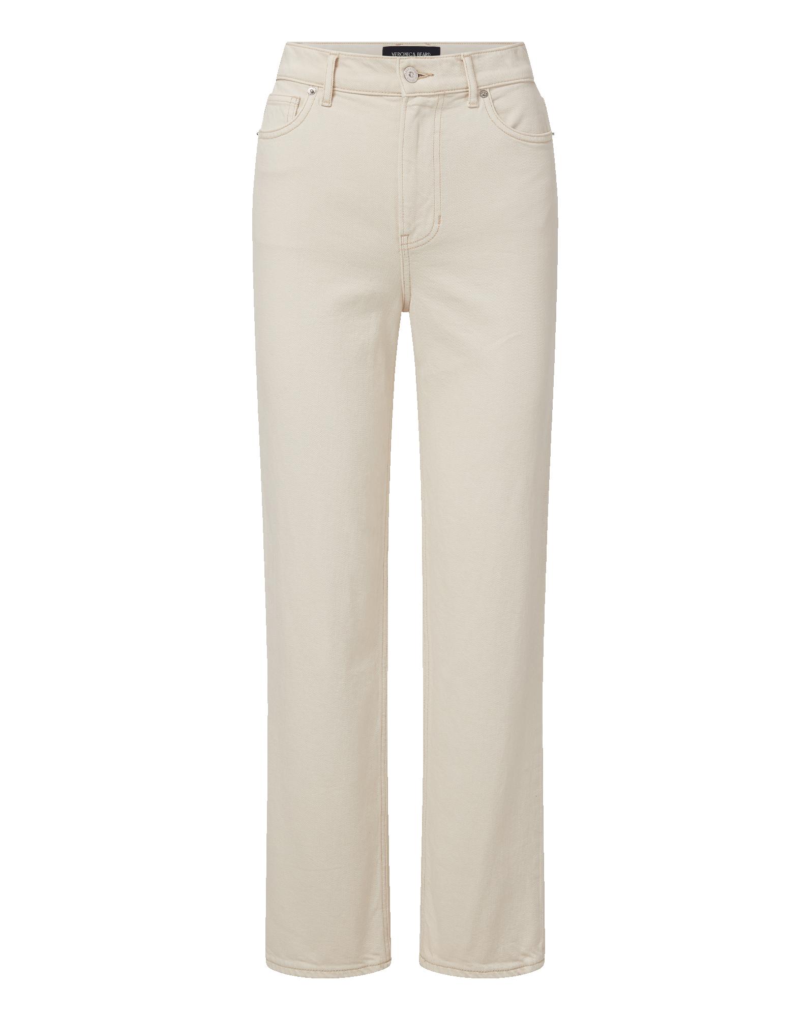 Veronica Beard Leah Straight-Leg Jean - Ecru