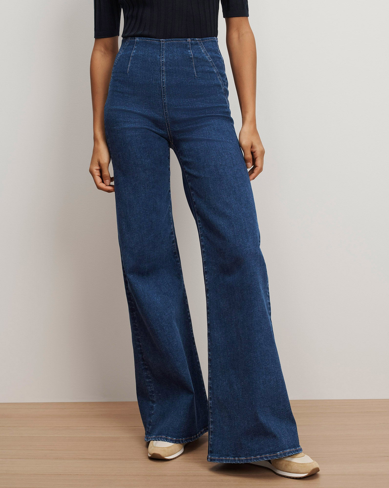 Veronica Beard Joplin Off-Duty Flare Jean - Bright Blue