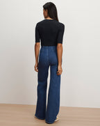 Veronica Beard Joplin Off-Duty Flare Jean - Bright Blue