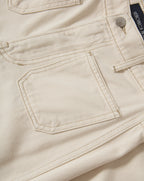 Veronica Beard Kasey Patch-Pocket Wide-Leg Jean - Ecru
