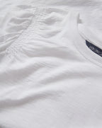 Veronica Beard Bouvet Smocked-Shoulder T-Shirt - White