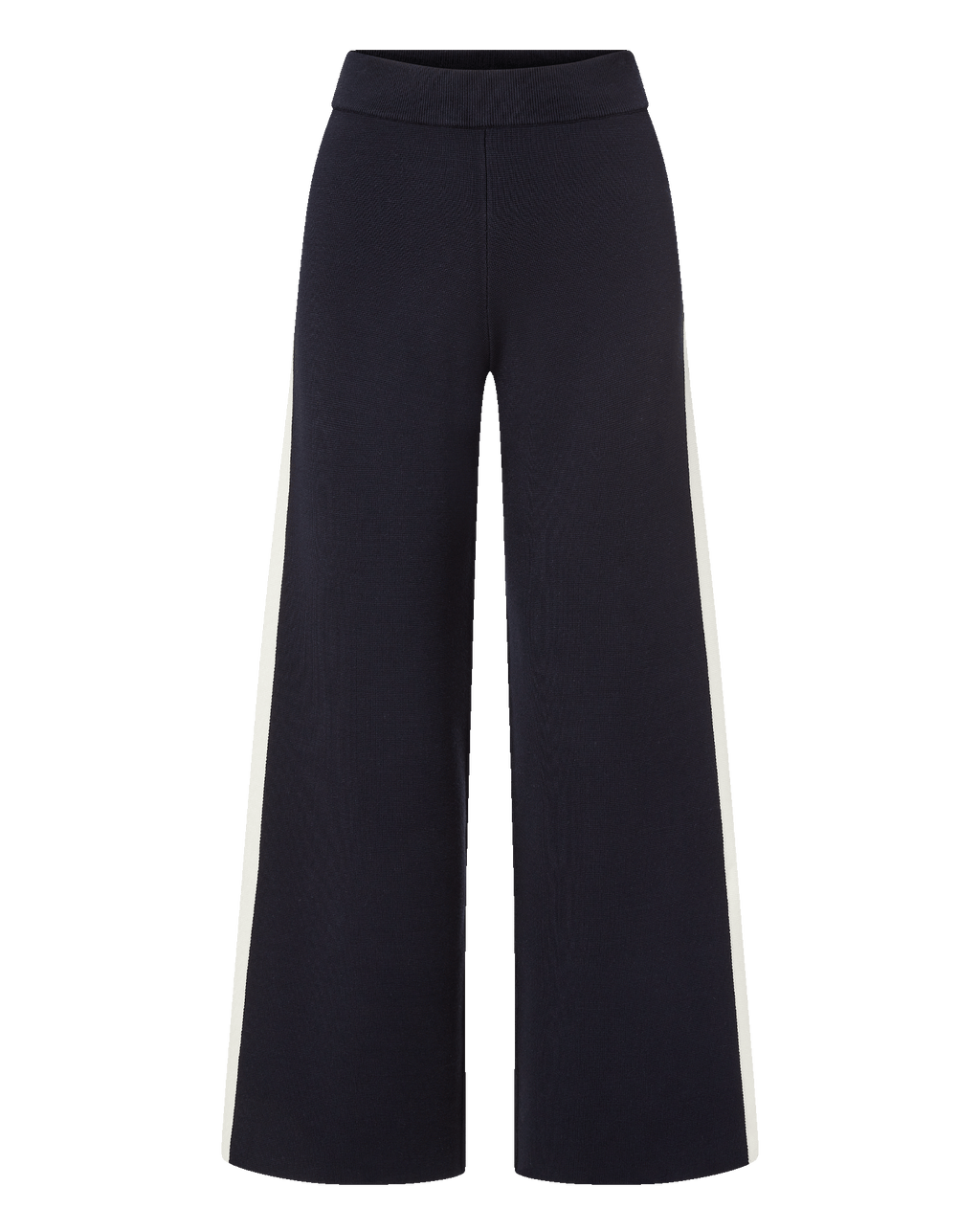 Veronica Beard Jenkins Knit Wide-Leg Pant Navy