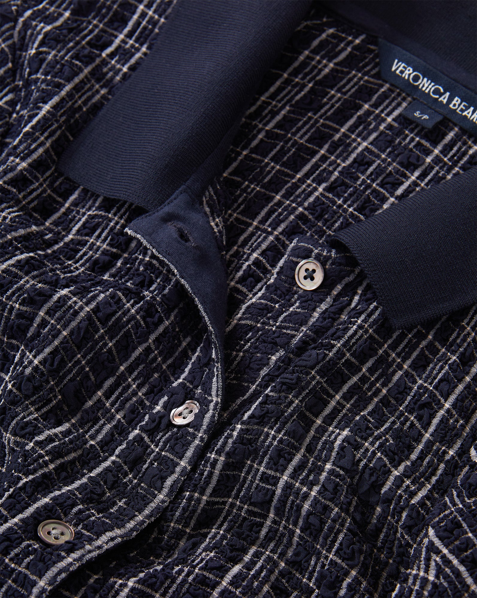 Veronica Beard Barrett Plaid Midi Dress - Navy/White Multi