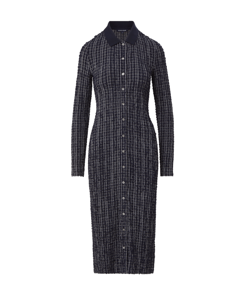 Lauper Knit Mini Dress in Navy | Veronica Beard