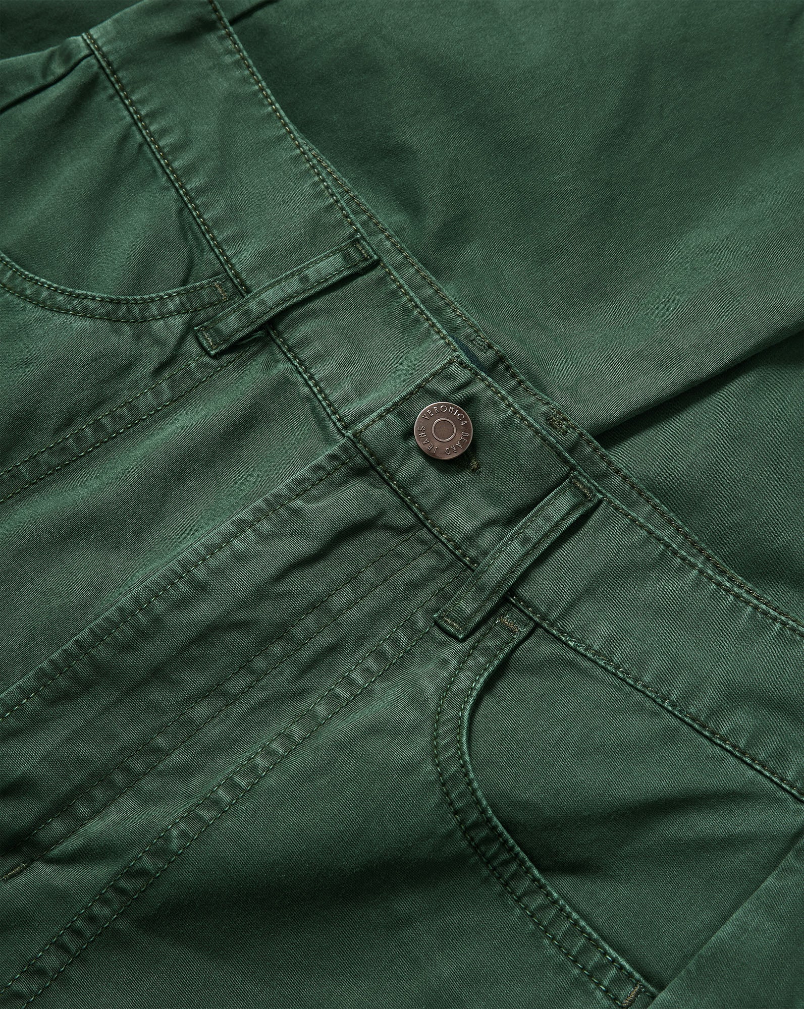 Veronica Beard Sloan Barrel Pant - Dark Hunter Green