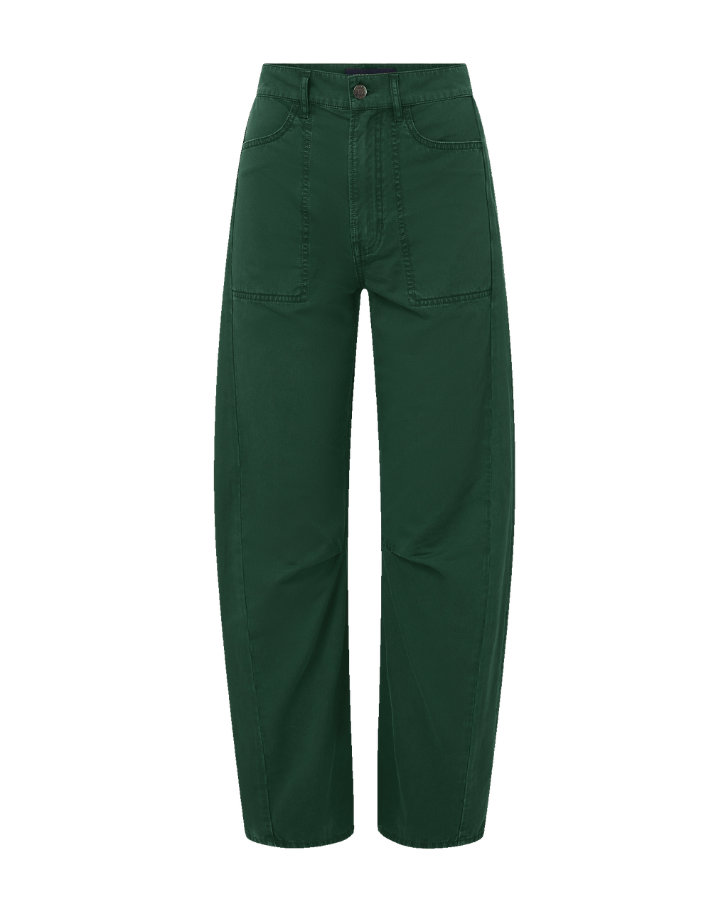 Veronica Beard Sloan Barrel Pant - Dark Hunter Green